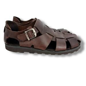 Claybrooke Clayton sandals mens 13 fisherman hiking outdoor brown leather buckle